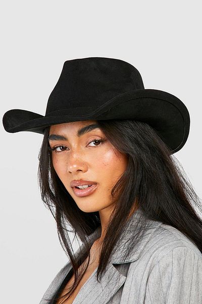 Külah Women's Suede Western Cowboy Hat - Black