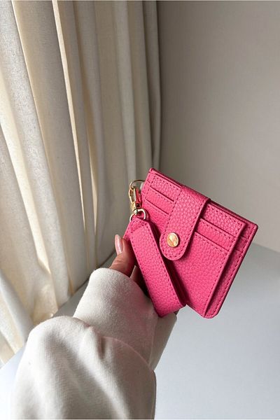 Yuka Atelier Velina Minimal Wallet with Keychain and Card Holder Detail