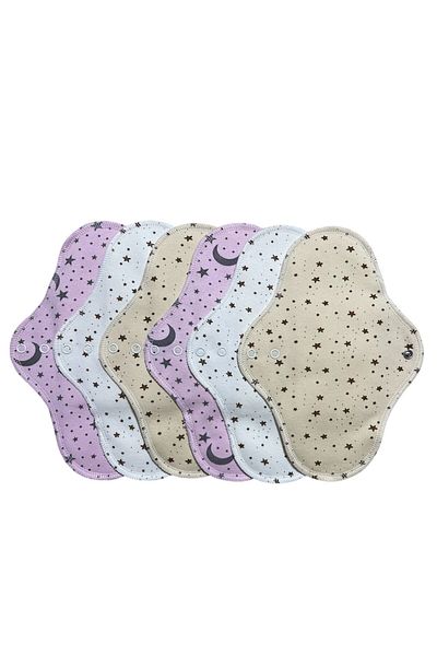 Ponped 6-Piece Washable Women's Pad - Regular Size