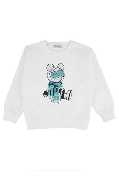 best kids Φούτερ για κορίτσια εκρού πέτρα με στάμπα