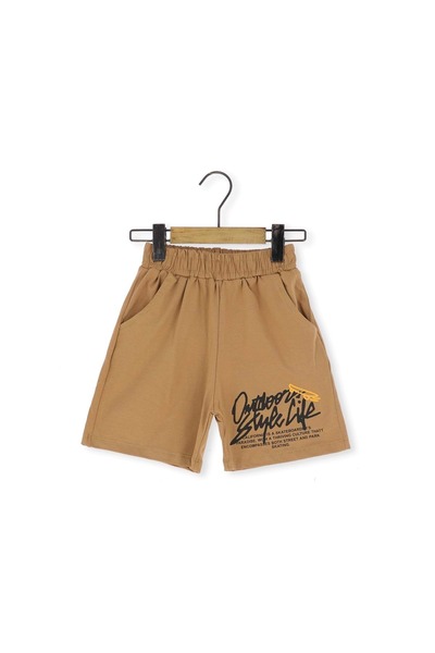 atabay Sa džepovima VANJSKE MUŠKE KRATKE PANTALONE SA ŠTAMPOM Camel
