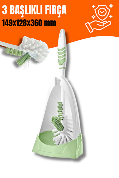 GİVY Titiz Softon Tuvalet Klozet Fırçası Seti | Yeşil | Kaymaz Tabanlı Tp-336
