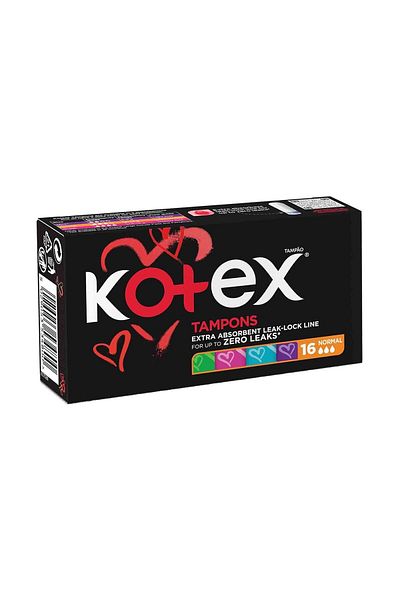 Kotex Tampons Silky Cover Normal – 16 Pcs | 11x5.5x4 Cm | Comfort Fit & Leak Protection