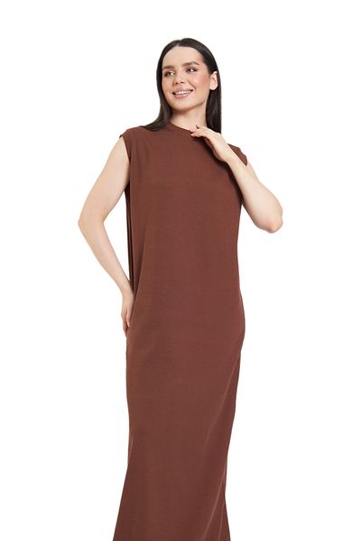 Fezzal Oversize(44-48) Zero Sleeve Ribbed Dress