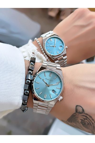 Ferrucci Steel Cord Dear Couple Wristwatch 3 Atm Waterproof 2 Years Mechanism Warranty