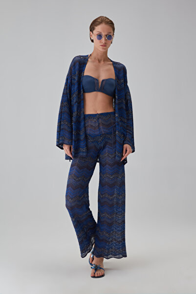 JOIN US Simli Fonksiyonel Astarlı Lacivert Pantolon