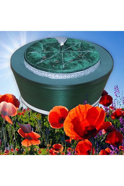 şahinbak Luxury Green Velvet Turban, President Turban, Mosque Turban, Imam Turban S101