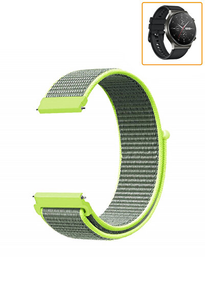 Tagomoon Huawei Watch Gt2 Pro Uyumlu Spor Kumaş Desenli Cırt Cırtlı Kordon Kayış