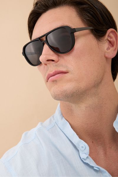 Eyesofia Asmen Men's Unisex Polarized High Quality Black Sunglasses