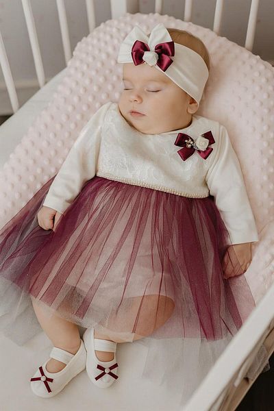 Cherub Baby Baby Girl Lace Mevlütluk Dress Newborn Clothes Set