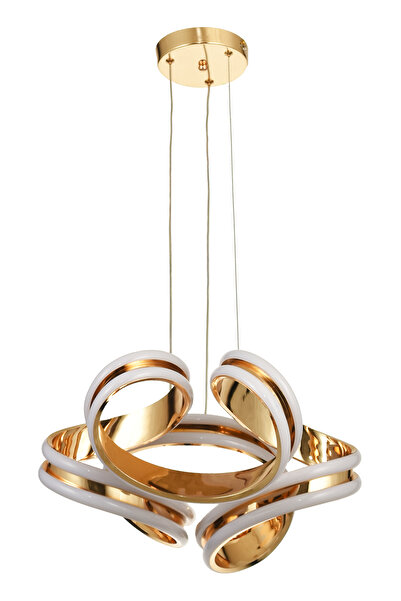 Avizemoda Salvo 35 Cm Dimmer Kumandalı 3 Renk Ledli (SARI-BEYAZ-GÜN IŞIĞI) Modern Sarkıt Avize - Gold