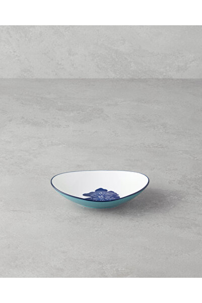 English Home Ophelia Porselen Kayık Tabak Mavi-beyaz 15x11