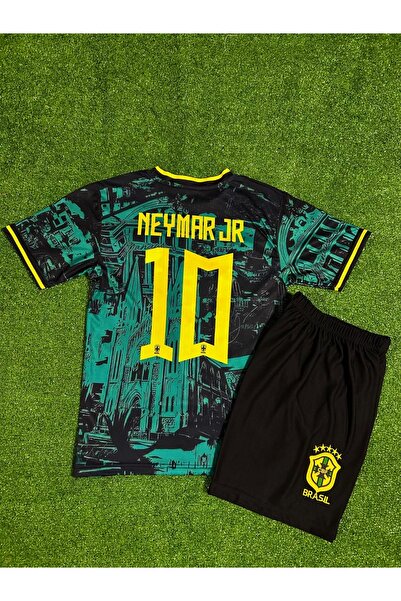FRAGOLA Brezilya Milli Takım Neymar jr Özel Konsept Çocuk Forması 2'li Set (Y...