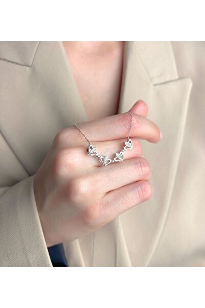 Şimal Silver 925 Ayar Gümüş ( Işıklı Kutu Hediye ) Kare Mıknatıslı Açılır Kolye