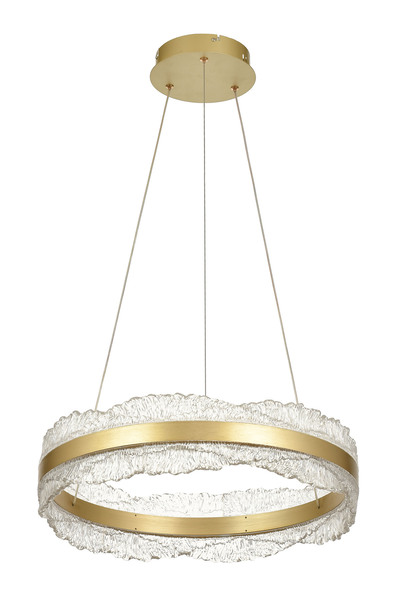 Avizemoda Toledo 50 cm Dim Kumandalı 3 Renk Ledli (Sarı-Beyaz-Gün Işığı) Modern Akrilik Avize -Sarı Yaldız