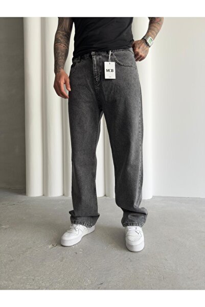 Mob SİYAH KAR YIKAMA BOL PAÇA BAGGY PANTOLON