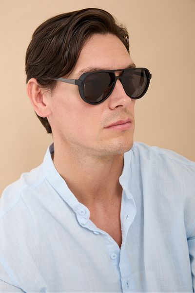 Eyesofia Asmen Men's Unisex Polarized High Quality Black Sunglasses