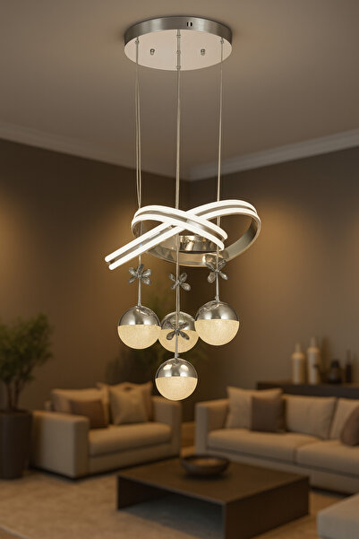 Avizemoda Atom 4'Lü Dimmer Kumandalı 3 Renk Ledli (Sarı-Beyaz-Gün Işığı) Mode...