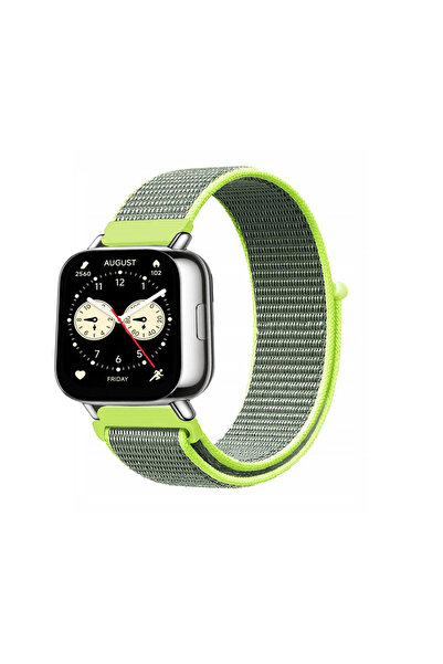 Tagomoon Redmi Watch 5 Active / Lite ile Uyumlu Kordon Kumaş Desenli Cırt Cır...