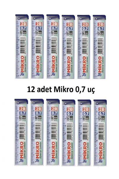 Fatih Mikro 0.7 Uç / 12 Adet / 2B - 75mm