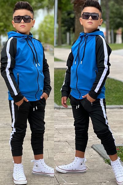 Pina Kids Unisex Παιδική φόρμα με λεπτομέρεια με κουκούλα