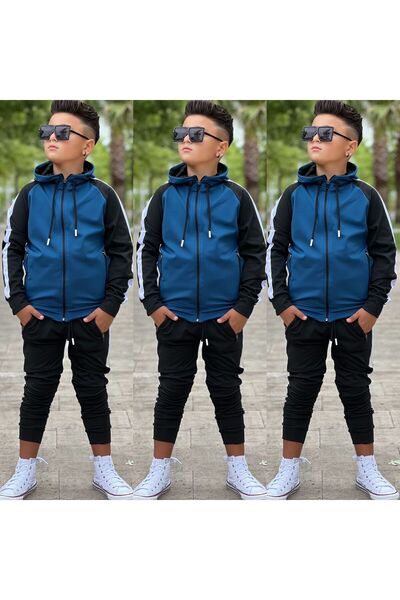 Pina Kids Unisex Παιδική φόρμα με λεπτομέρεια με κουκούλα