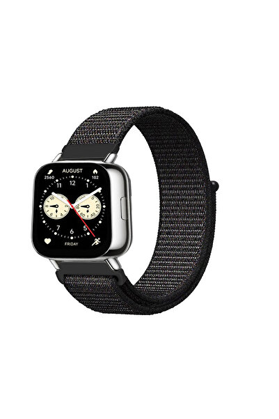 Tagomoon Redmi Watch 5 Active / Lite ile Uyumlu Kordon Kumaş Desenli Cırt Cır...