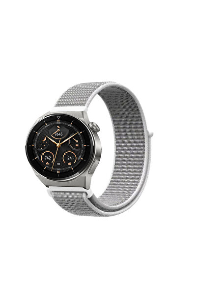 Tagomoon Huawei Watch Gt3 Pro 46mm Uyumlu Kordon Kumaş Desenli Cırt Cırtlı Sp...