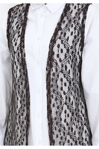 RESPİRO Lace Thin Soft Women's Vest, Large Size Vest, Mother's Vest