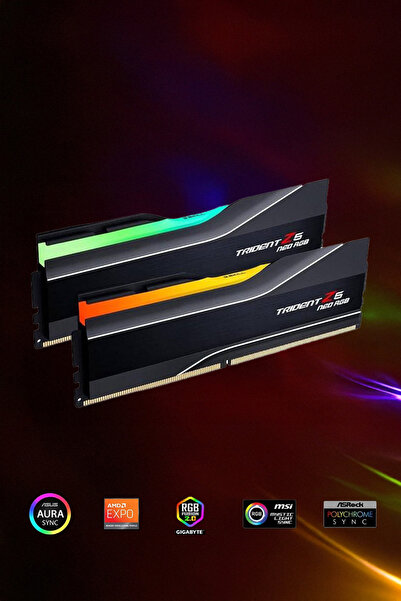 Havva Fashion Moda GSKILL 32GB (2x16GB) Trident Z5 Siyah DDR5 6000MHz CL28 1.40V Dual Ram