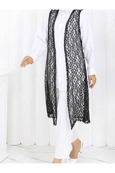RESPİRO Lace Thin Soft Women's Vest, Large Size Vest, Mother's Vest
