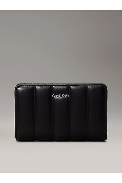 Calvin Klein Women's Black Quilted Two Fold Black Wallet