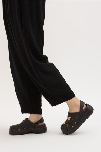 Moda Devrin Чорні аксесуари Повсякденні водонепроникні капці Sabo Doctor Nurse Лікарняні та домашні капці