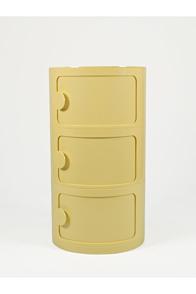 Aryaco Kids Flow 3 Çekmeceli Komodin-Sarı