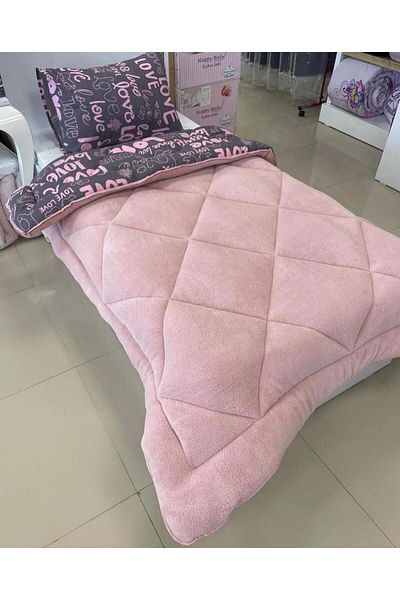 Violacasa Single Double Sided Welsoft Quilt Powder Love