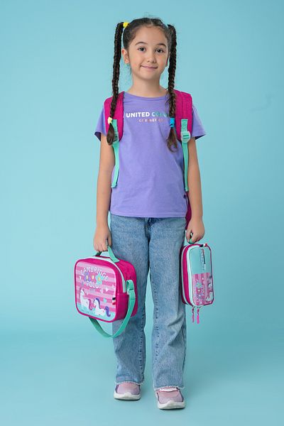Cambridge Polo Club Minimal Unicorn Themed Set of 3 Girls' Primary School Bags