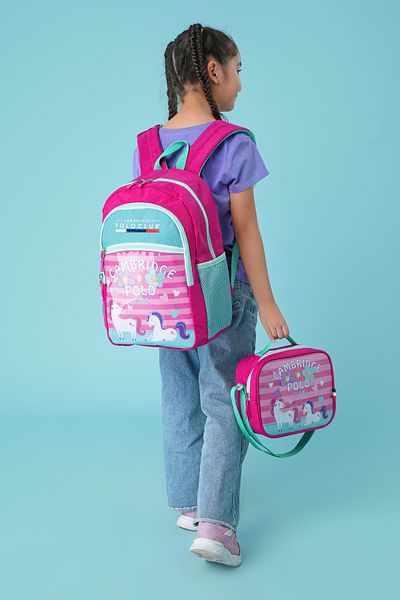 Cambridge Polo Club Minimal Unicorn Themed Set of 3 Girls' Primary School Bags