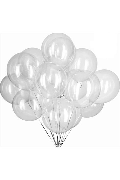 Onay Store 75 Transparent Balloons - Birthday Concept - Party Supplies - Bride to Be Supplies
