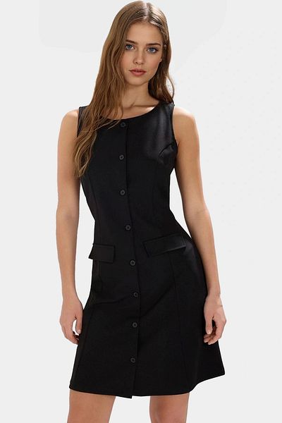 PayBuy Knitted Mini Dress Button Skater Fit Casual Summer Perfect Fit High Quality Stylish Appearance