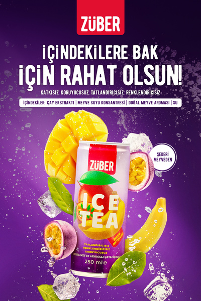 Züber Ice Tea Tropik & Limon 250ml X 12 Adet