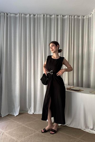 lizge giyim WAIST DETAILED DRESS