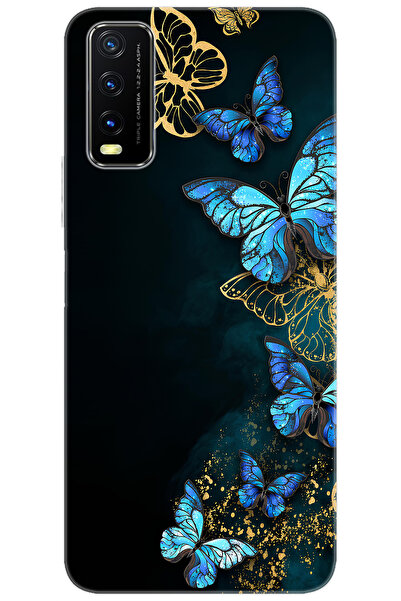 vivo Y11S / Y20 / Y20S Uyumlu Kılıf Desen Baskılı Silikon Kelebekler STK:721 ...