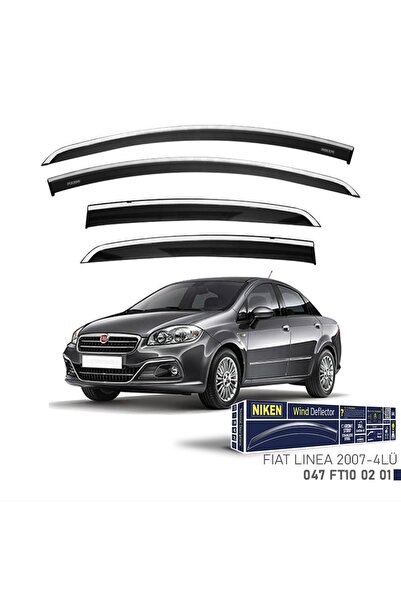 Niken Fiat Linea Kromlu Cam Rüzgarlığı 4lü Set 2007 2017