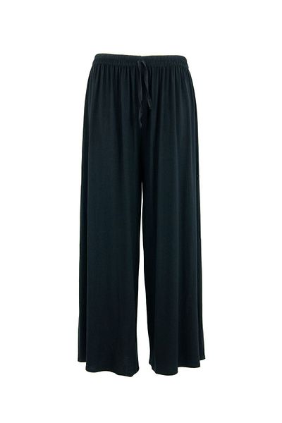 Oppland Pantaloni de damă cu talie elastică, mărime mare, confortabili, din lycra, din bumbac pieptănat, din viscoză