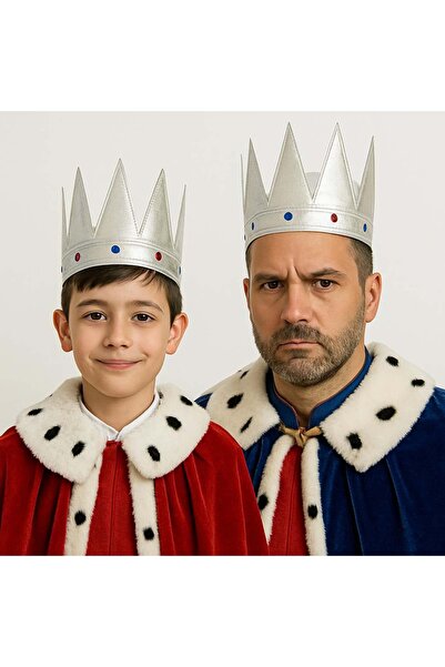 inci tasarım45 Сребърна цветна Eva Soft King Royal Crown, съвместима с възрас...