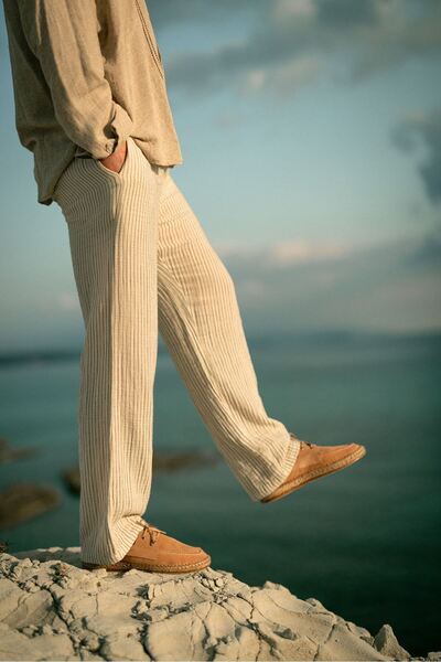 by selvi Lukka Shoes Fleur Hakiki Deri Bej Bağcıklı Espadril