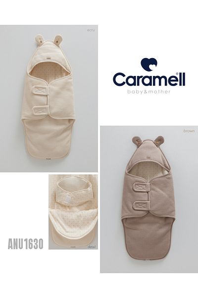 Caramell Barbosa Soft Teddy Baby Carrier / Swaddle Anu1630 New Season 2025 Ecru