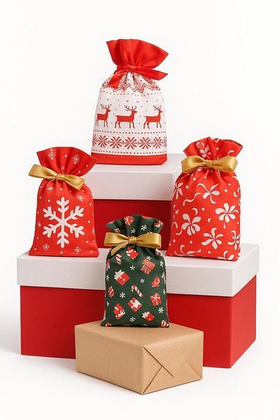 BeySüS Christmas Tree Christmas Gift Pouch 8 Pieces Small