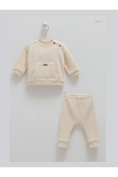 Caramell Barbosa Soft Teddy 2-Piece Set (1-3Ay/3-6Ay/6-9Ay/9-12Ay) Tku1862 New Season 2025 Ecru