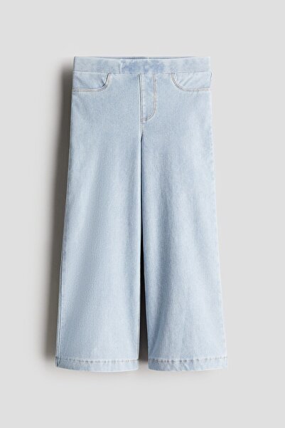 H&M Kot Görünümlü Geniş Pantolon